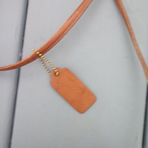 COACH VINTAGE BROWN LEATHER BLACK CROSSBODY SHOULDER BAG - Picture 6 of 7